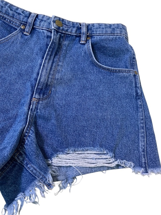 Wrangler For Urban Outfitters Blue Jean Shorts HI Bells Hi-Rise Size 27 - Picture 3 of 8